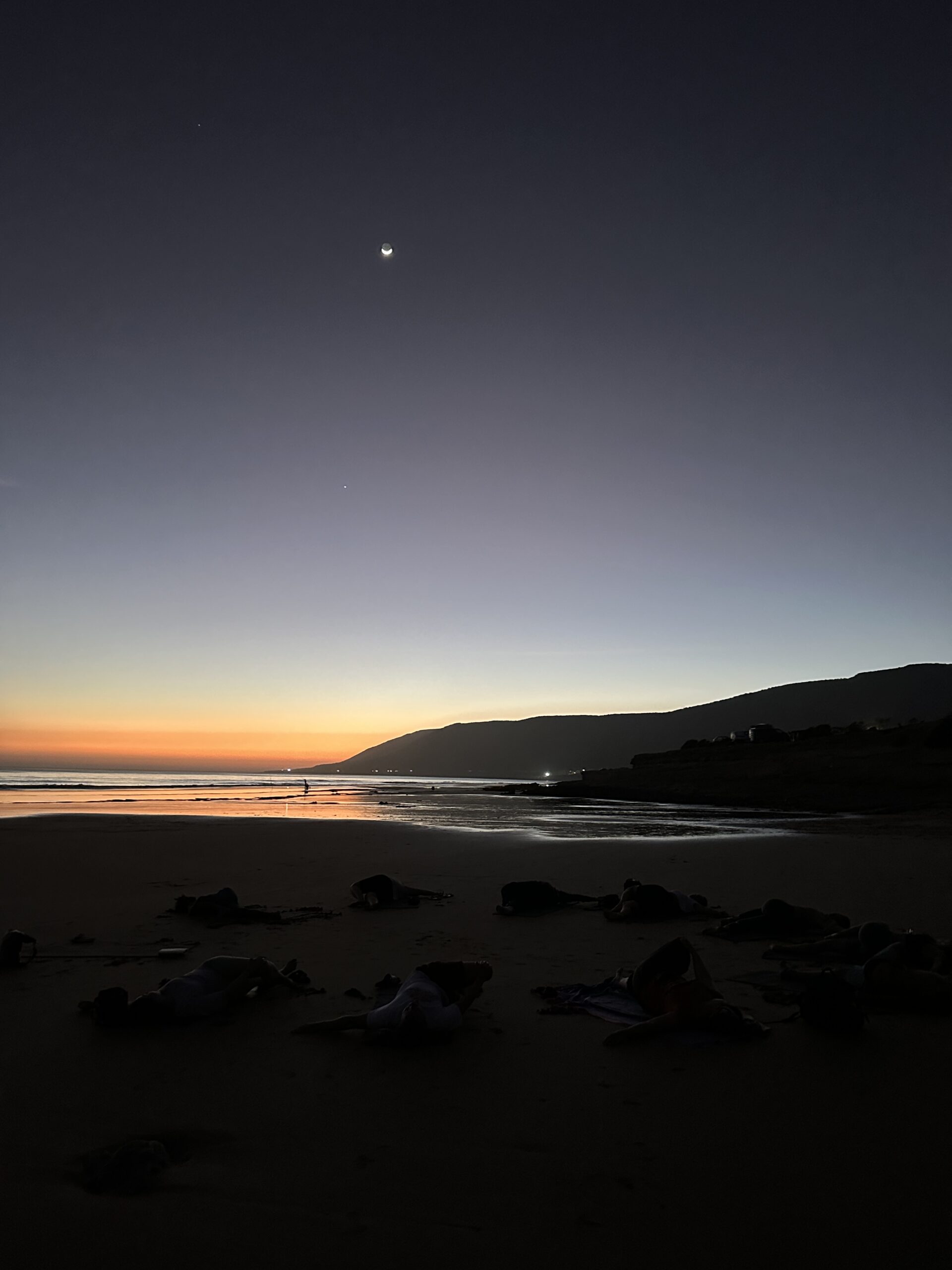 mond ozean sonnenuntergang