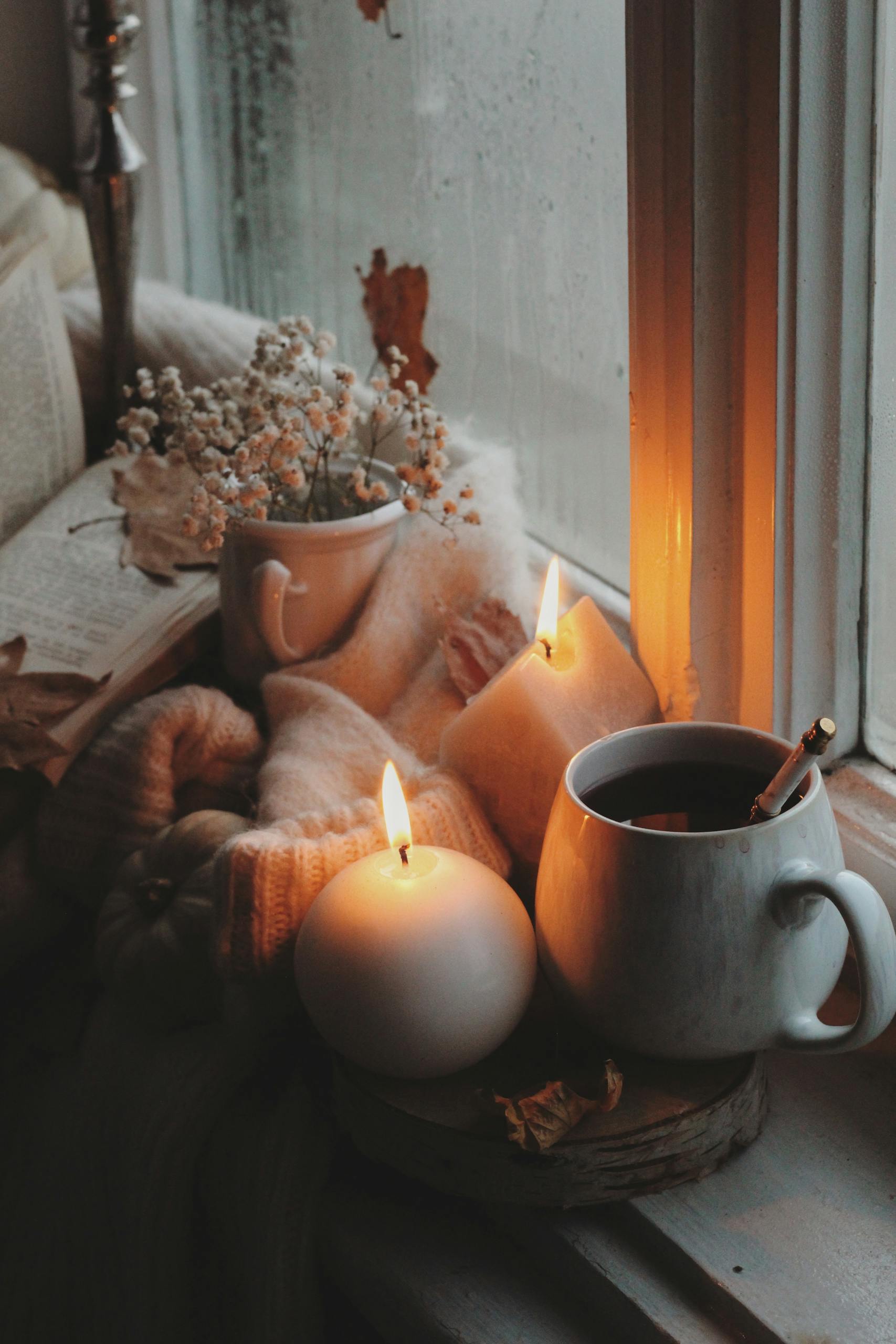 mabon herbstbeginn tee dankbarkeit journal