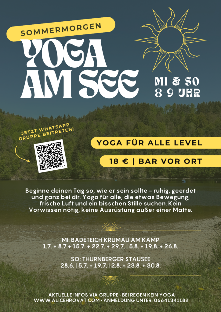 yoga am See Stauseen Region sommer 2026